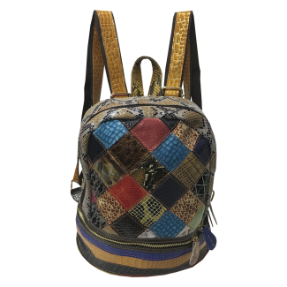 Mochila Cuero Multicolor