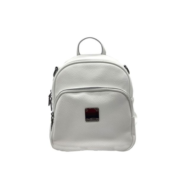 Mochila Cuero Blanco CRU75