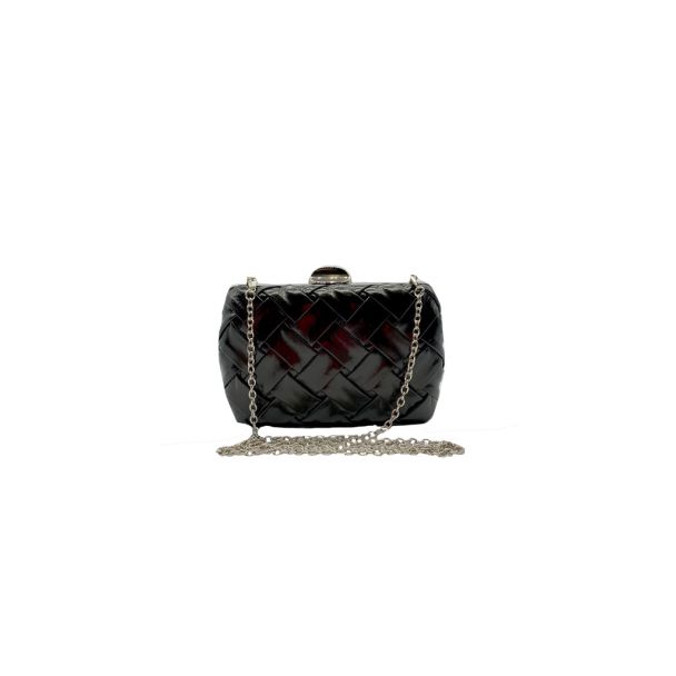 Cartera de fiesta Ecocuero Negro CRX36