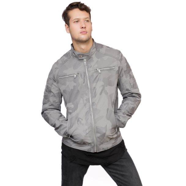 Chaqueta Ecocuero Gris