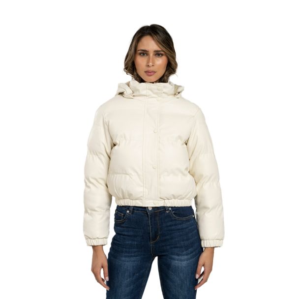 Chaqueta Puffa CHG74 Ecocuero Blanco