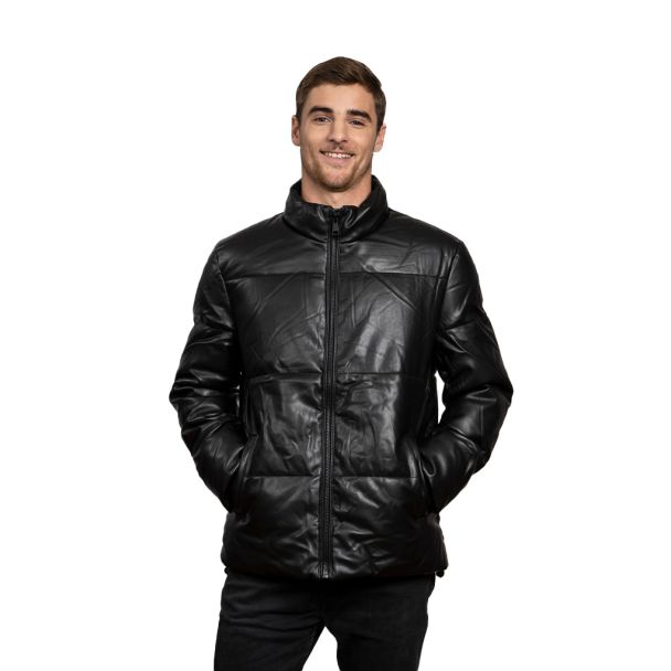 Chaqueta Puffa CHG75 Ecocuero Negro