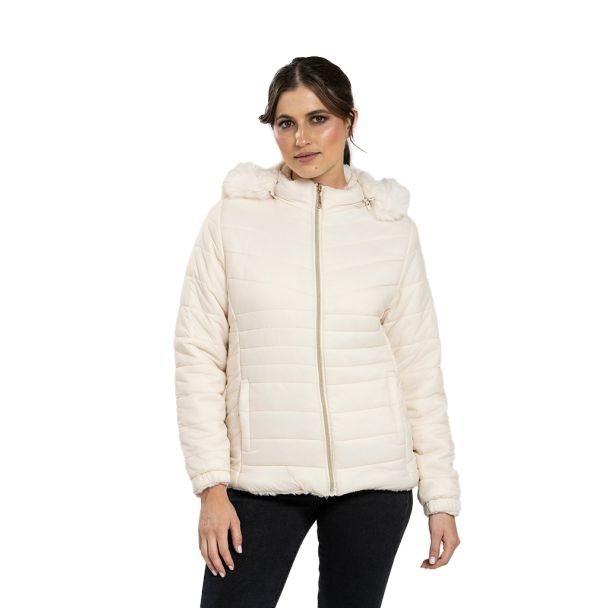 Parka Reversible CHG71 Poliéster Blanco