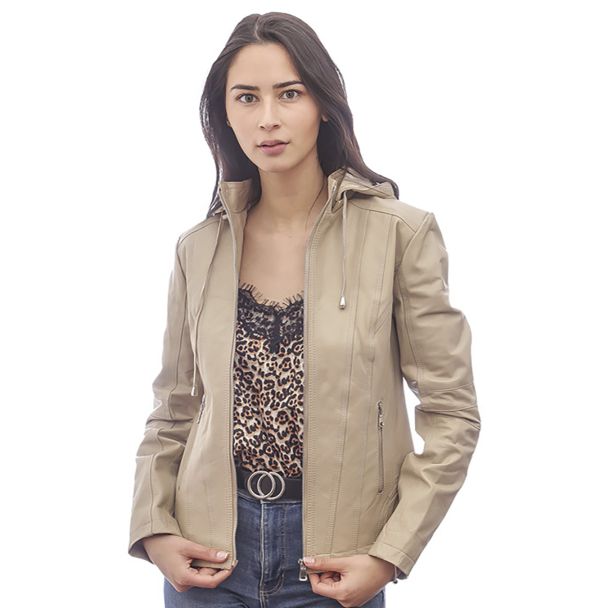 TodoPiel Chaqueta Cuero Beige