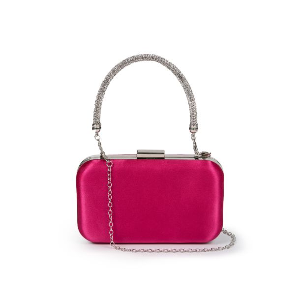 Cartera de fiesta CRX16 Fucsia Tela