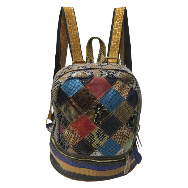 Mochila Cuero Multicolor