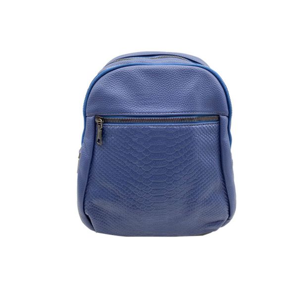 Mochila Cuero Azul Marino CRU47